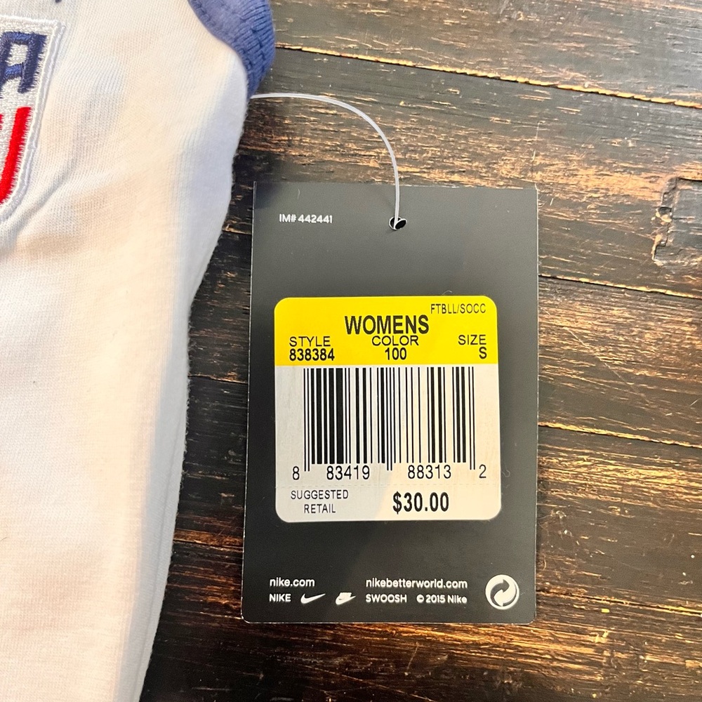 Nike Women's Olympic White and Blue Tank Top - Picture 2 of 6